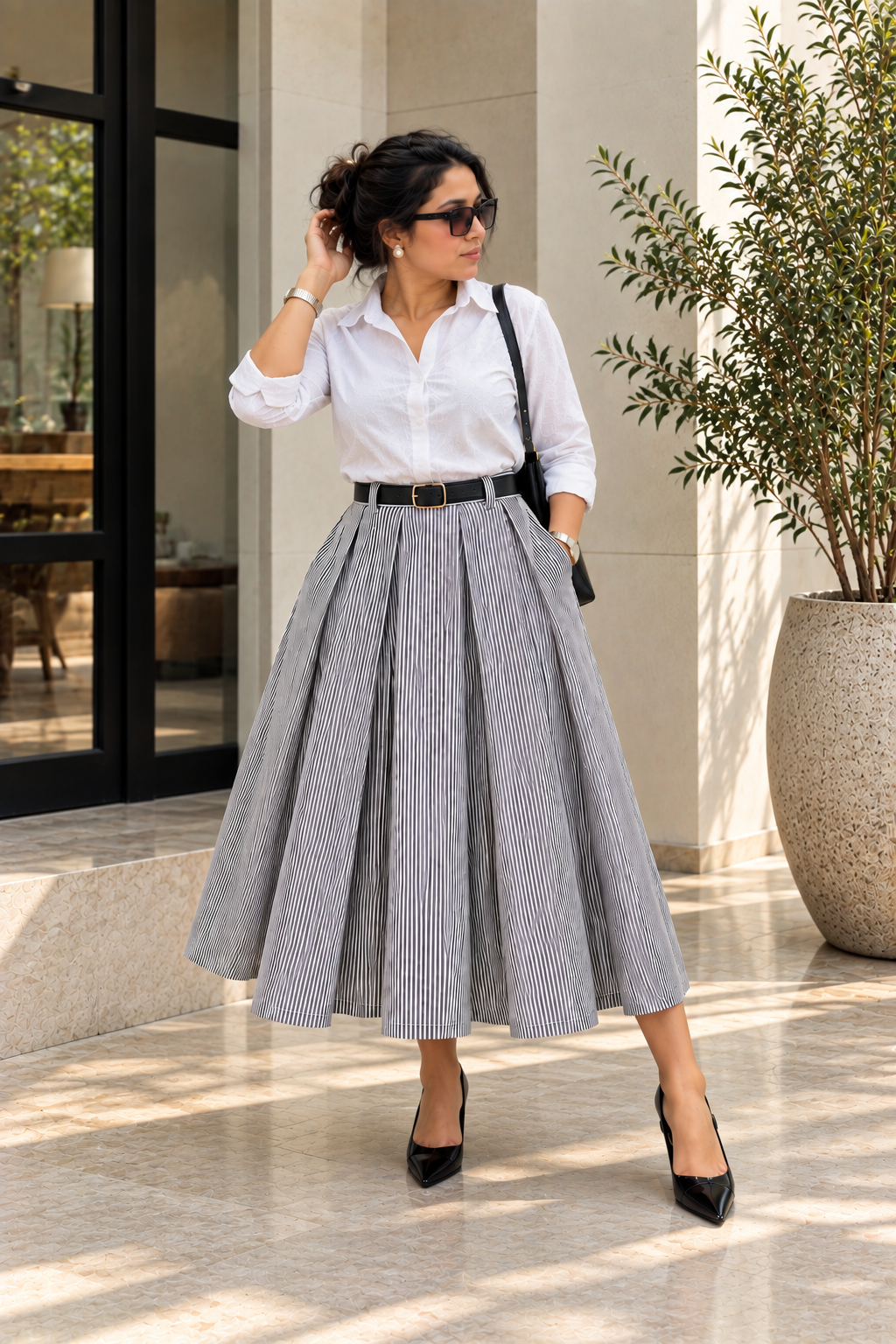 Strato Stripe Skirt