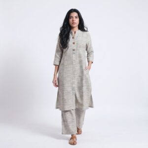 khadi suit with pant & lining inside