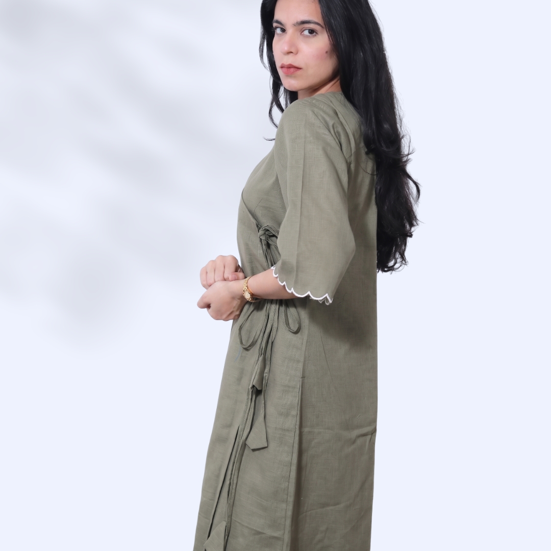 olive aura linen dress olive aura linen dress