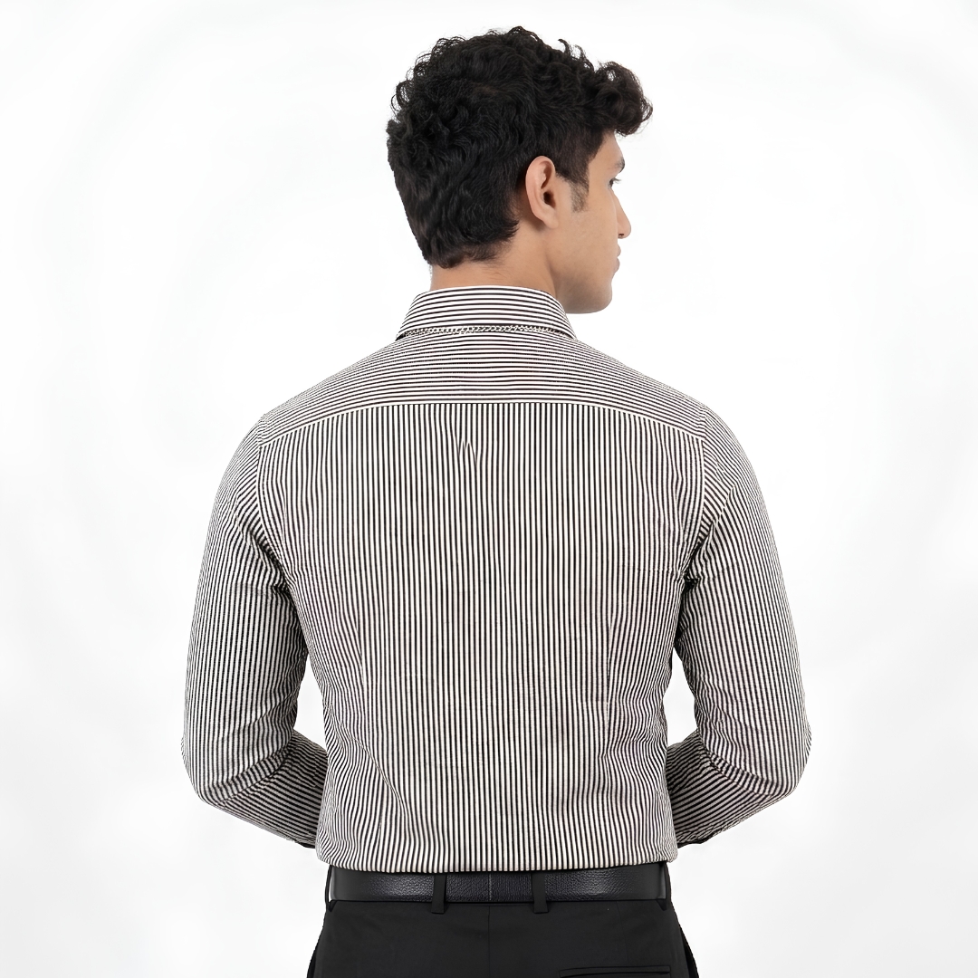stripted black & white full sleeve shirt stripted black & white full sleeve shirt