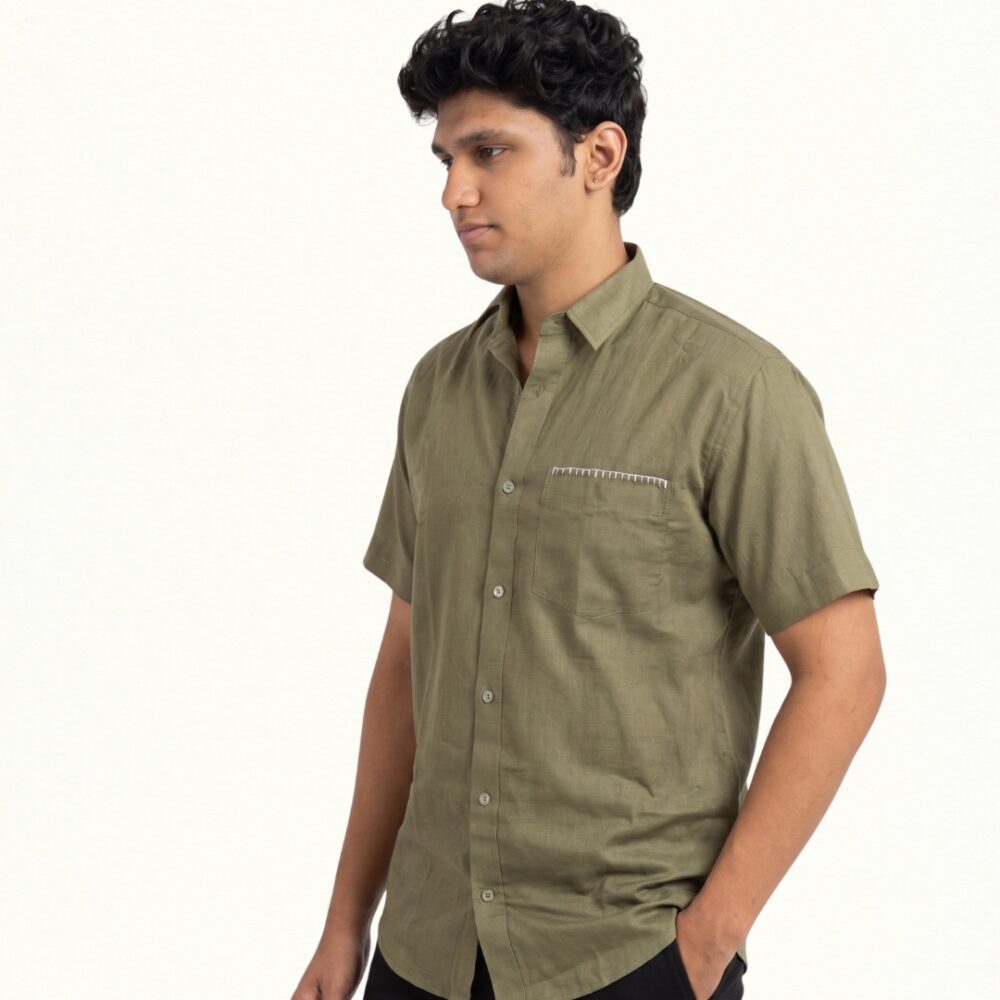 khadi kaftan with stripted patti (copy)