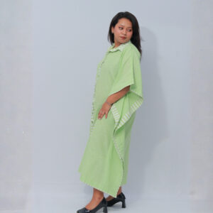 khadi kaftan with stripted patti