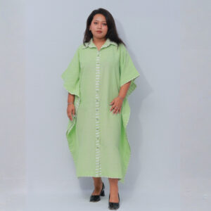 khadi kaftan with stripted patti