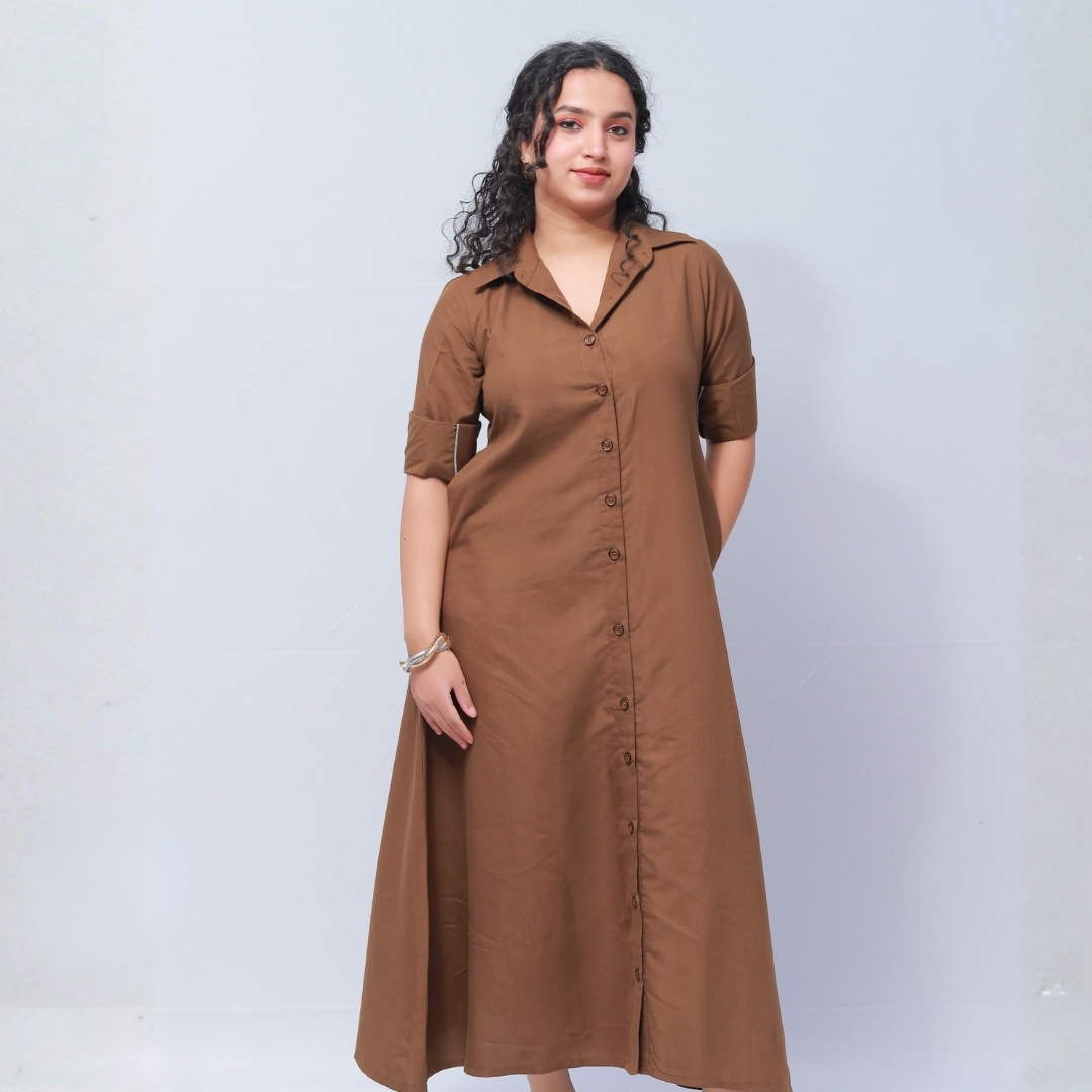 brown long shirt dress brown long shirt dress